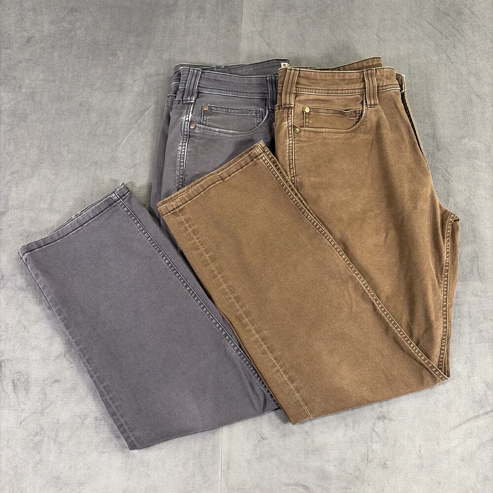 2pr. 5.11 Tactical Defender Flex Urban Pants Mens 34x32 Grey & Brown Slim Fit